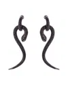 Eye Candy La Lilly Black Snake Cz Crystal Drop Earrings