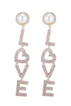 Eye Candy La Love Me Cz Drop Earring In Silver
