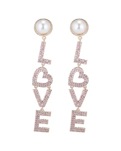 Eye Candy La Love Me Cz Drop Earring In Gold