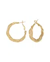 Eye Candy La Luna Twist Loop Drop Earrings In Gold