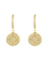 Eye Candy La Luxe Collection 14k Plated Cz North Star Earrings