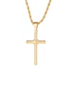 Eye Candy La Luxe Collection 18k Plated Cross Pendant Necklace