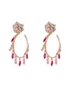 Eye Candy La Luxe Collection 18k Plated Cz Bella Loop Earrings