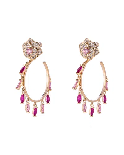 Eye Candy La Luxe Collection 18k Plated Cz Bella Loop Earrings