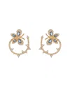 Eye Candy La Luxe Collection 18k Plated Cz Butterfly Earrings