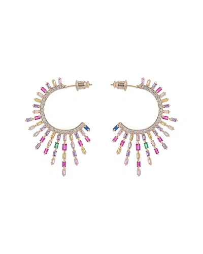 Eye Candy La Luxe Collection 18k Plated Cz Drop Earrings