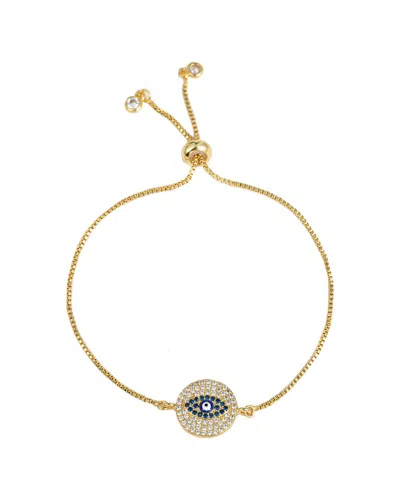 Eye Candy La Luxe Collection 18k Plated Cz Evil Eye Bracelet