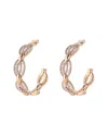 Eye Candy La Luxe Collection 18k Plated Cz Loop Earrings