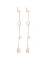 Eye Candy La Luxe Collection 18k Plated Cz Love Dangle Earrings