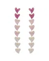 Eye Candy La Eye Candy Los Angeles Luxe Collection 18k Plated Cz Rainbow Heart Earrings