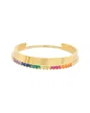 Eye Candy La Luxe Collection 18k Plated Cz Set Of 3 Adjustable Bracelets