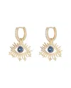 Eye Candy La Luxe Collection 18k Plated Cz Star Eye Huggie Earrings