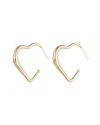 Eye Candy La Luxe Collection 24k Plated Cz Geometric Dangle Earrings