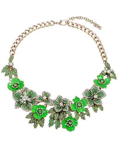 Eye Candy La Luxe Collection Crystal Charlotte Statement Necklace In Green