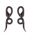 Eye Candy La Luxe Collection Cz Black Mamba Dangle Drop Earrings