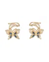 Eye Candy La Luxe Collection Cz Blue Monarch Butterfly Earrings
