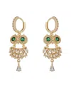 Eye Candy La Luxe Collection Cz Owl Statement Earrings
