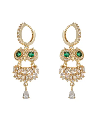 Eye Candy La Luxe Collection Cz Owl Statement Earrings