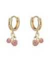 Eye Candy La Eye Candy Los Angeles Luxe Collection Cz Red Cherry Huggie Earrings