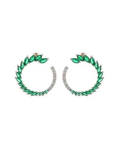 Eye Candy La Luxe Collection Cz Roman Green Dangle Earrings