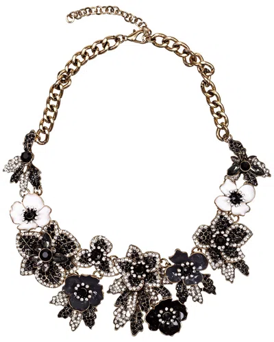 Eye Candy La Luxe Collection Enamel Amy Necklace In Black