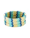 Eye Candy La Luxe Collection Enamel Love 3pc Stretch Bracelet Set