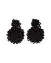 Eye Candy La Luxe Collection Enamel Noir Fringe Drop Earrings