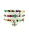 Eye Candy La Luxe Collection Hamsa Evil Eye Set Of 3 Bracelets