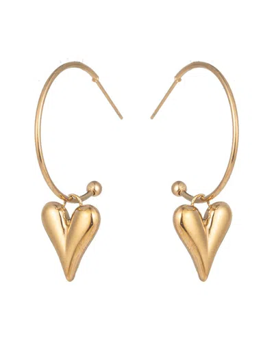 Eye Candy La Luxe Collection Jasmine Heart Earrings In Gold