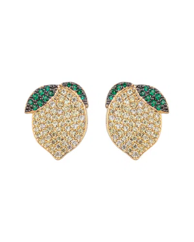 Eye Candy La Eye Candy Los Angeles Luxe Collection Lemon Cubic Zirconia Crystal Stud Earrings