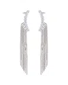 Eye Candy La Luxe Collection Rhodium Plated Cz Samantha Dangle Drop Earrings