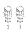Eye Candy La Luxe Collection Rhodium Plated Cz Scarlett Dangle Earrings