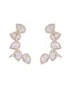 Eye Candy La Luxe Collection Sepia Cubic Zirconia Crystal Cuff Earrings