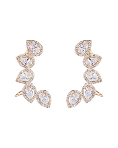 Eye Candy La Luxe Collection Sepia Cubic Zirconia Crystal Cuff Earrings