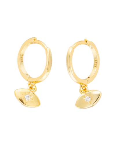 Eye Candy La Luxe Collection Silver Cz Evil Eye Earrings