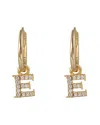 Eye Candy La Luxe Collection Silver Cz Initial Huggie Earrings (a-z)