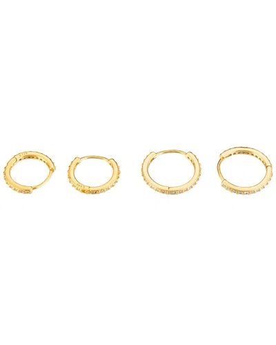 Eye Candy La Luxe Collection Silver Cz Mari Earrings Set
