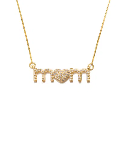 Eye Candy La Luxe Collection Sterling Silver Chain Mom Brass Pendant Necklace