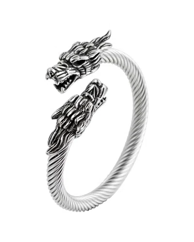 Eye Candy La Luxe Collection Titanium Double Dragon Cuff Bracelet