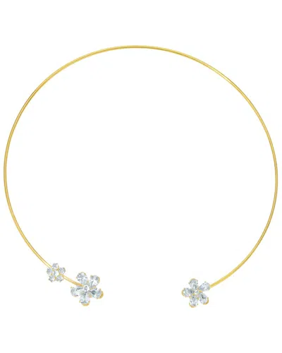 Eye Candy La Lyric Choker Collar Necklace In Gold