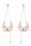 Eye Candy La The Luxe Collection Cz Dangle Earrings In Pink