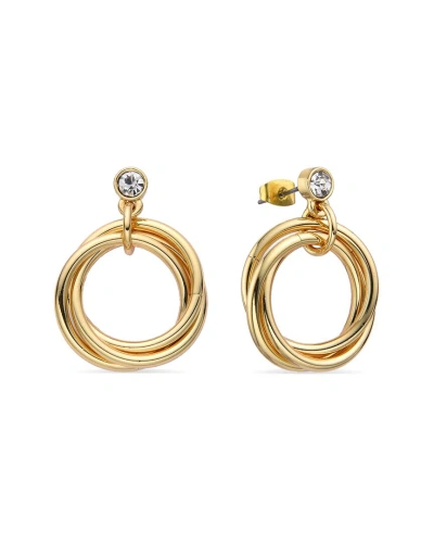 Eye Candy La Margot Triple Loop Dangle Earrings In Gold
