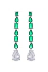 Eye Candy La Women's Luxe Silvertone & Crystal Linear Earrings In Multi