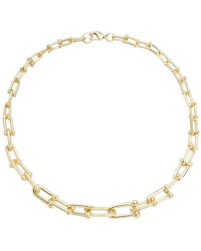 Eye Candy La Mariner Link Brass 24k Gold Plated Chain Necklace