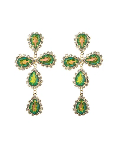 Eye Candy La Mary Earrings In Green