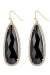 Eye Candy La Eye Candy Los Angeles The Luxe Collection 14k Plated Cz Earrings In Black