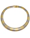 Eye Candy La Megan Two-tone Mesh Collar Necklace In Gold