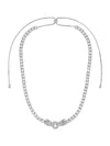 Eye Candy La Men's Andrew Tiger Silvertone Titanium & Cubic Zirconia Tennis Necklace In Silver