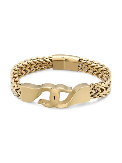 Eye Candy La Men's Benjamin Goldtone Titanium Bracelet In Neutral