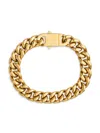 EYE CANDY LA MEN'S FRANCIS 18K GOLDPLATED TITANIUM CUBAN LINK CHAIN BRACELET